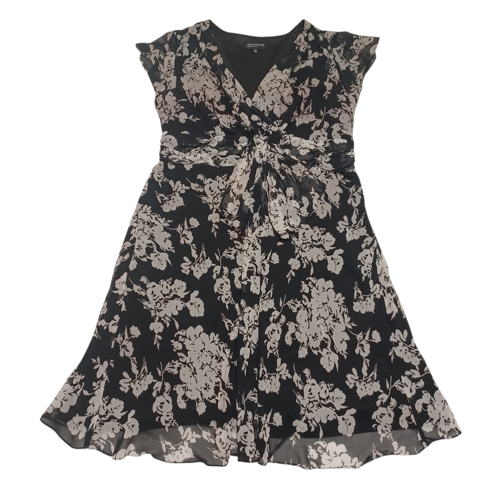 Black White Sheer Dress Jones New York 18W